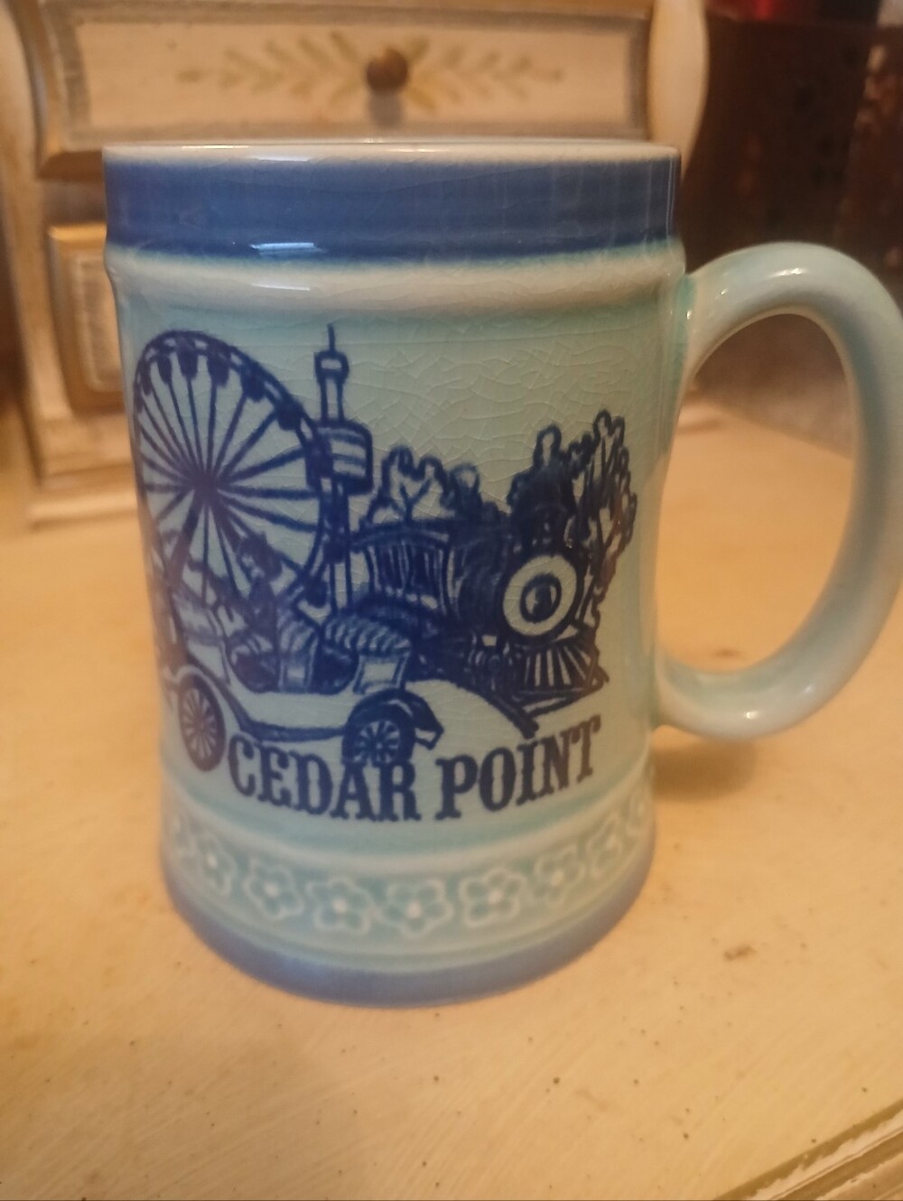 1970s Vintage Cedar Point Souvenior Mug
